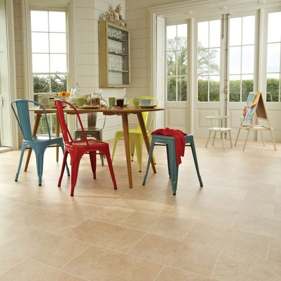 Karndean Knight Tile York Stone vinyl floor tiles in a kitchen