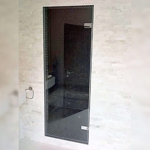 Room H2o frameless glass hinged shower door for recess