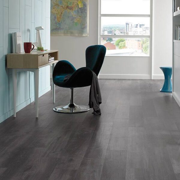 Karndean Ebony dark oak effect vinyl floor planks