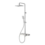 Vema Thermostatic Shower Column with and set and foot wash in chrome and white finish