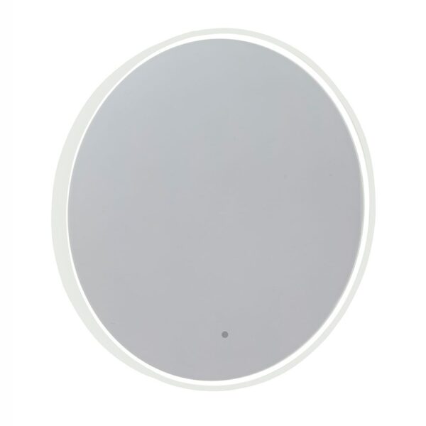 Frame 600mm Round Mirror - Gloss White
