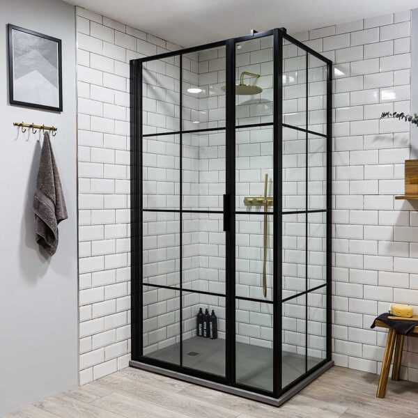 1000mm Framelite Shower Door & Inline Panel by Drench