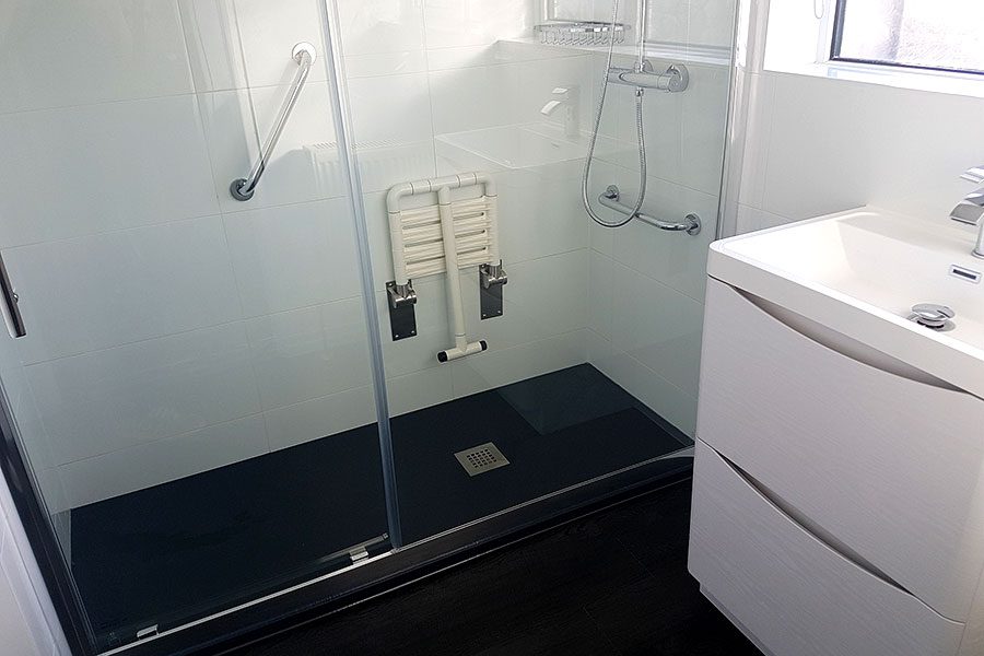 Bath out and shower in conversion for an elderly customer in Dorset by Room H2o