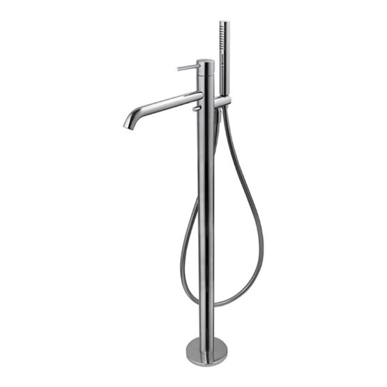 Maira floor standing bath shower mixer with hand shower in chrome DITB1098