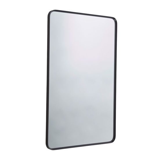 Roper Rhodes Thesis 450mm rectangular bathroom mirror with slim matt black aluminium frame