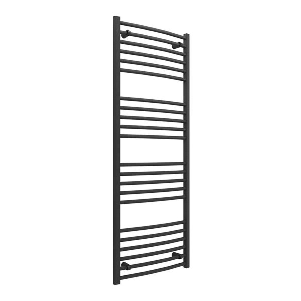 Rubi curved ladder towel radiator in anthracite 500x1600x30mm
