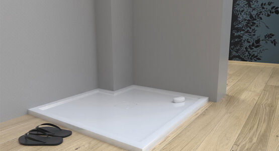 Bespoke Matki Preference shower tray with notched corner